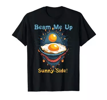 Футболка Beam Me Up Quirky SF Space Enthusiast Sunny-Side чёрный