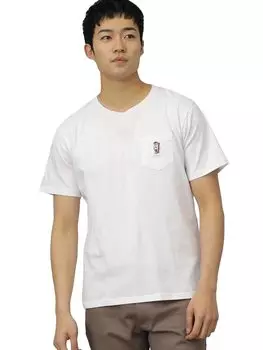 Футболка Bear Pocket WHITE L [Beams Heart] Print_TEE мужская белый