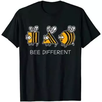 Футболка Bee Different Weird Unique Funny Beekeeper, мужские футболки, уличная одежда, повседневная, хлопковая, на каждый день, на все времена года, свободного покроя, футболка большого размера S