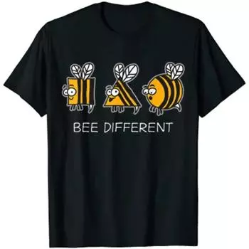 Футболка Bee Different Weird Unique Funny Beekeeper, мужские футболки, уличная одежда, повседневная, хлопковая, на каждый день, на все времена года, свободного покроя, футболка большого размера S