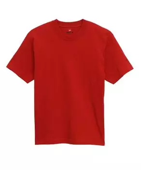 Футболка Beefy set из плотной хлопковой ткани, тяжелая, T H5180, цвет красный, M [Hanes], BEEFY-T, 100% мужская