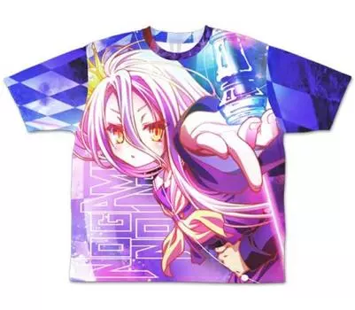 Футболка белая двухсторонняя с полной графикой No Game No Life Zero размера S Ver.2.0