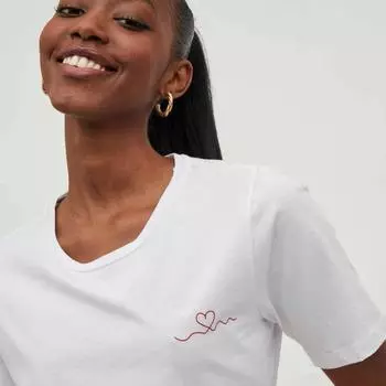 Футболка белая mc 14079830 Женская VILA