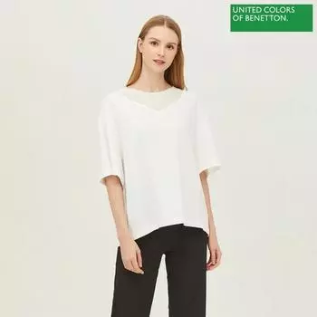 Футболка Benetton Benetton Knit Neck bats07241 Ow OW/42