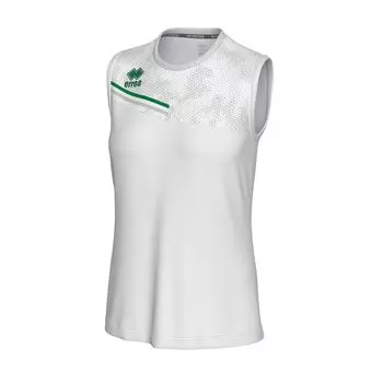 Футболка без рукавов для соревнований ELOY JR [Elea] белая/зеленая/серая