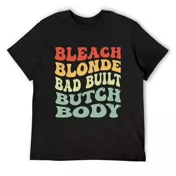 Футболка Bleach Blonde Bad Built Butch Body, быстросохнущая футболка в стиле аниме, фирменная футболка из хлопка для мужчин S белый