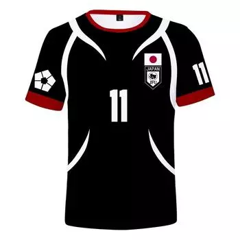 Футболка BLUE LOCK в стиле хип-хоп для мужчин и женщин с принтом, футболки Harajuku, модные летние футболки XS чёрный