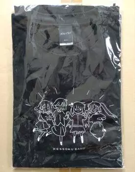 Футболка Bocchi The Rock Exhibition Official MD, тип A, размер L, черная, с фотографией художника, ограниченная версия, ЯПОНИЯ, новая