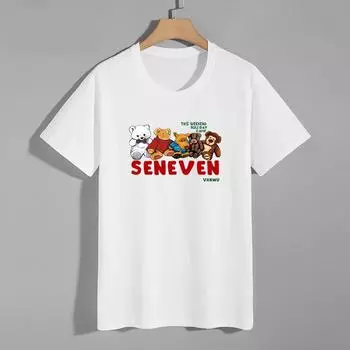 Футболка больших размеров 12XL, мужская хлопковая повседневная футболка с коротким рукавом и круглым вырезом, дышащая, удобная, дизайн с медведем 4XL