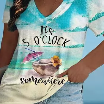 Футболка больших размеров с графическим и буквенным принтом, повседневный топ с короткими рукавами для весны и лета, женская одежда больших размеров S