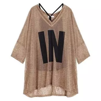 Футболка больших размеров, женская свободная блузка из двух предметов с v-образным вырезом и лямкой на шее, повседневный комплект из двух предметов с короткими рукавами M белый