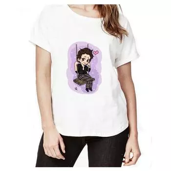Футболка большого размера для женщин Harry Styles, повседневная, модная, летняя, женская, однотонная, с коротким рукавом M белый