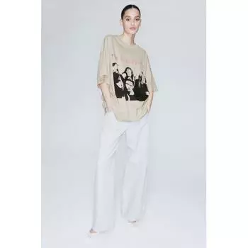 Футболка большого размера с принтом HM Light Beige The Cranberries