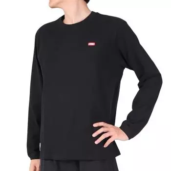 Футболка Booby Logo Brushed Black [Chums] Футболка с длинными рукавами для мужчин чёрный