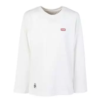 Футболка Booby Logo Brushed Kids White [Chums] Детская футболка с длинными рукавами белый