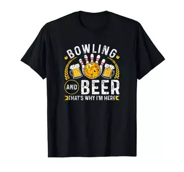 Футболка Bowler Funny Beer Bowling