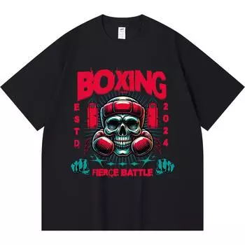 Футболка боксёрская 230GSM 100% хлопок (0001) Футболки с принтом Смешная футболка из чесаного хлопка в стиле Харадзюку XS абрикосовый