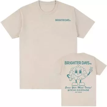 Футболка Brighter Days 934-33-ERASE, летние хлопковые футболки, футболка с графическим принтом альбома ArianaGrande Eternal Sunshine Deluxe для мужчин и женщин XS белый