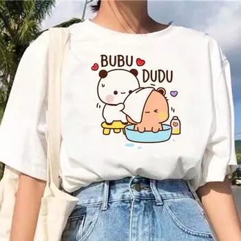Футболка Bubu And Dudu, женские футболки, аниме, летняя дизайнерская футболка, женская дизайнерская одежда S