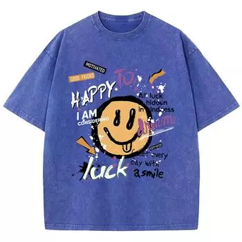 Футболка «Будь собой сегодня и продолжай улыбаться», женская удобная дышащая футболка, повседневная футболка большого размера с коротким рукавом S