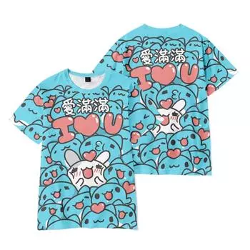 Футболка Bugcat Capoo Anime, летняя футболка с коротким рукавом, футболка с рисунком, повседневные топы для фитнеса XS