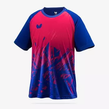 Футболка Butterfly Table Tennis с коротким рукавом Extra Unisex O 46430 Футболка темно-синяя/розовая (412)