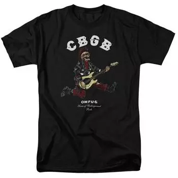 Футболка Cbgb Omfug Skull Jump Home Of Underground Rock, черная футболка унисекс S