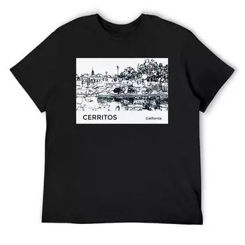 Футболка Cerritos California Plain Boys Animal Print Customs Anime Anime Shirts Men S белый