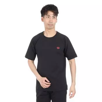 Футболка Colantotte Baseball Wear Conditioning Shirt Short Shoulder Logo DBDAB30 Quick Dry UV Protection x (Черный Красный/LL/Мужской)