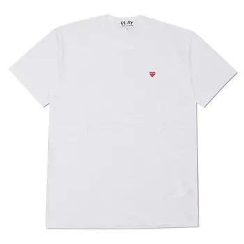 Футболка COMME des SMALL RED HEART TEE WHITE [PLAY GARCONS] [размер L]