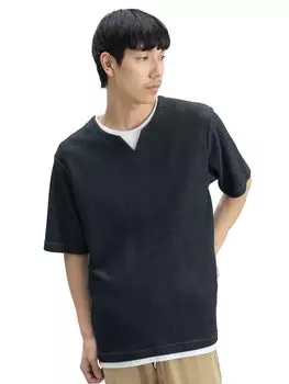 Футболка Cool Touch Cool Touch Пике с воротником-стойкой, имитация многослойности, темно-синий, размер S 42040357639 [BEAMS HEART] Футболка из натуральной кожи, мужская тёмно-синий