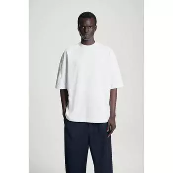 Футболка COS Japan большого размера с круглым вырезом white/M