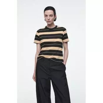 Футболка Cos Japan Clean Cut beigestripe/M