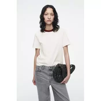 Футболка Cos Japan Clean Cut offwhiteburgundy/M