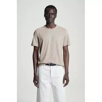 Футболка Cos Japan Regular Fit из хлопка с начесом beige/M