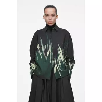 Футболка Cos Japan Printed из льняной смеси black/print/34