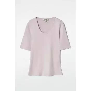 Футболка Cos Japan Slim FiT из хлопка с круглым вырезом lilac/XS