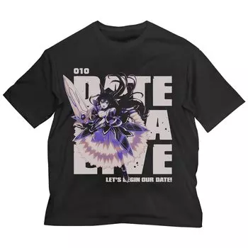 Футболка Cospa Date A Live IV Tohka Yatogami Big Silhouette, ЧЕРНАЯ, размер L, хлопковая