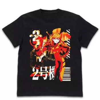 Футболка Cospa EVANGELION Eva Unit 2 Acid Graphics ЧЕРНАЯ, размер XL чёрный