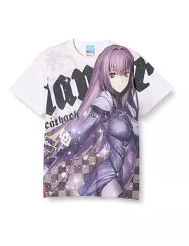 Футболка Cospa Fate Grand Order Scathach Full Graphic БЕЛАЯ, размер M, хлопковая белый