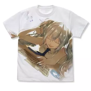 Футболка Cospa Hatsune Miku Hatsune Miku Full Graphic Hanakazu WHITE размера XL, версия.