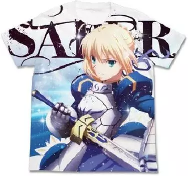 Футболка Cospa Knight King Saber Full Graphic WHITE Fate/Zero размера XL