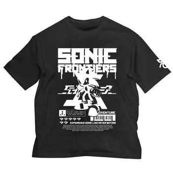 Футболка Cospa Sonic Frontier Sonic Frontier Big Silhouette ЧЕРНАЯ XL размера