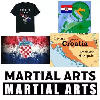 Футболка Croatia DNA Croatian MMA Mix Martial Arts UFC Boxing Muay Thai с графическим ретро-винтажным 3D-принтом для мужчин и женщин, унисекс, с коротким рукавом и круглым вырезом XS