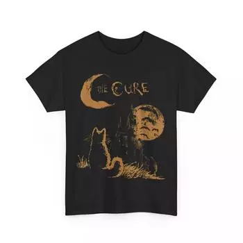 Футболка Cure Vintage Cat Moon Funny The Cure Cat Lover XL