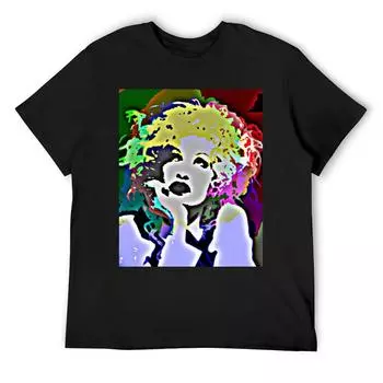 Футболка Cyndi Lauper Popart, быстросохнущая, симпатичная, винтажная, с рисунком, мужская, с рисунком S белый