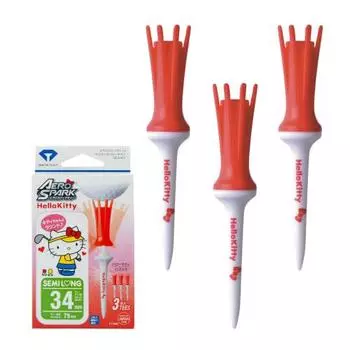 Футболка DAIYA GOLF Aero Spark полудлинная Hello Kitty из 3 предметов (ТЕЛ5401) Белый/Красный