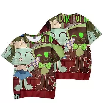 Футболка Dandy s World для женщин и мужчин, летняя одежда, фитнес, O-образный вырез, мужская футболка с рисунком аниме для мужчин, большие размеры, новые мужские футболки, топы XS