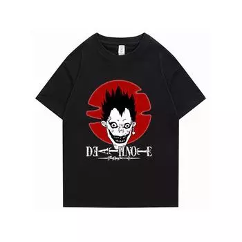 Футболка Death Note с круглым вырезом и короткими рукавами для мужчин и женщин, чистый хлопок для пар S