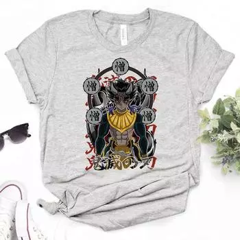 Футболка Demon Slayer, женская графическая дизайнерская футболка в стиле Харадзюку, женская забавная одежда из комиксов y2k L